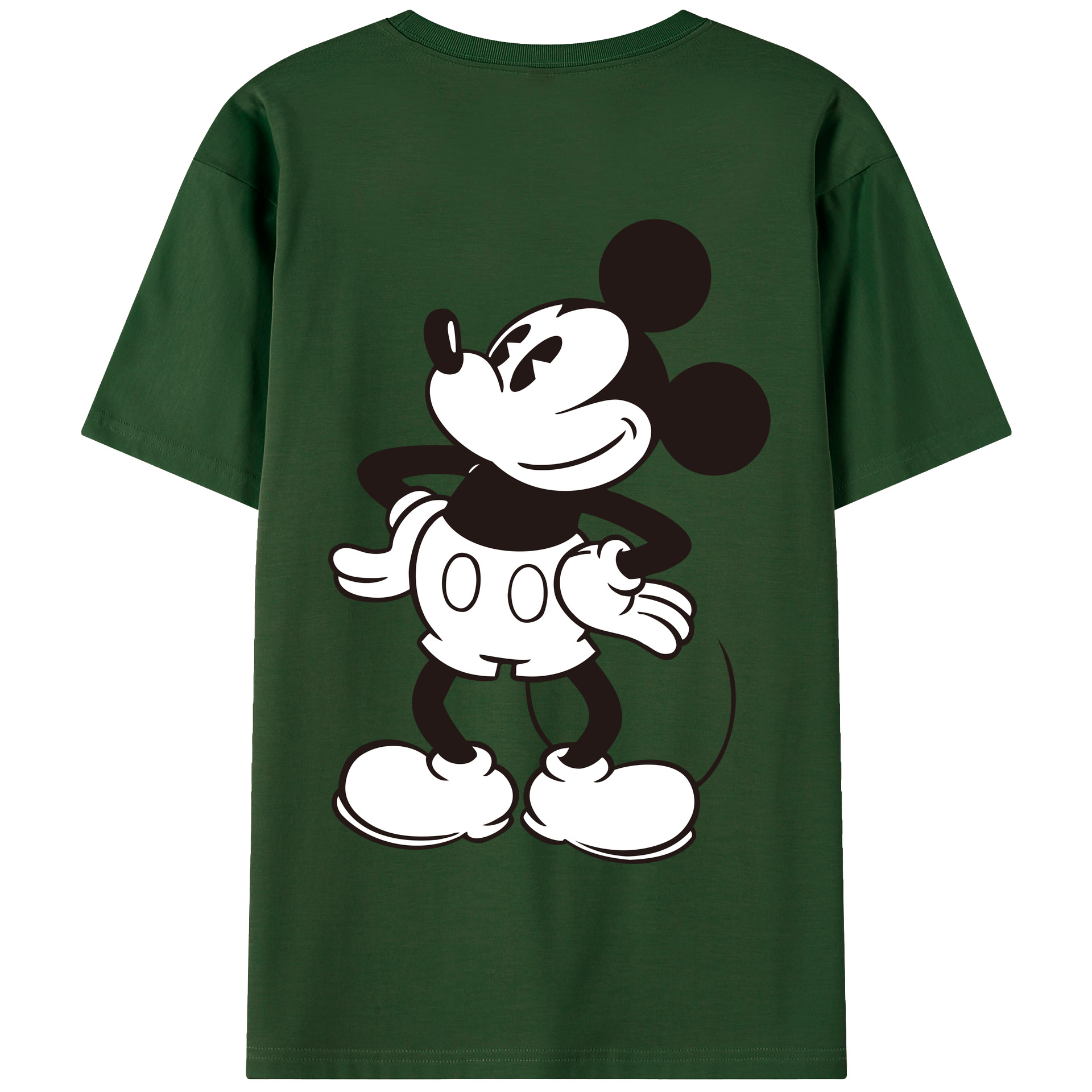（画像用） ミッキーマウス Mickey Mouse 綿100％半袖Tシャツ（背面プリント）